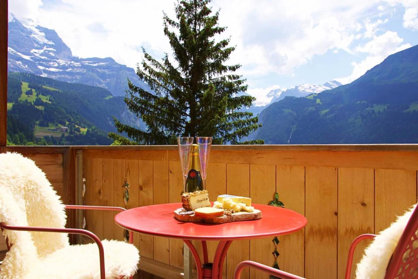 Holiday flat #1, Chalet Aberot, Wengen, Switzerland Exterior foto