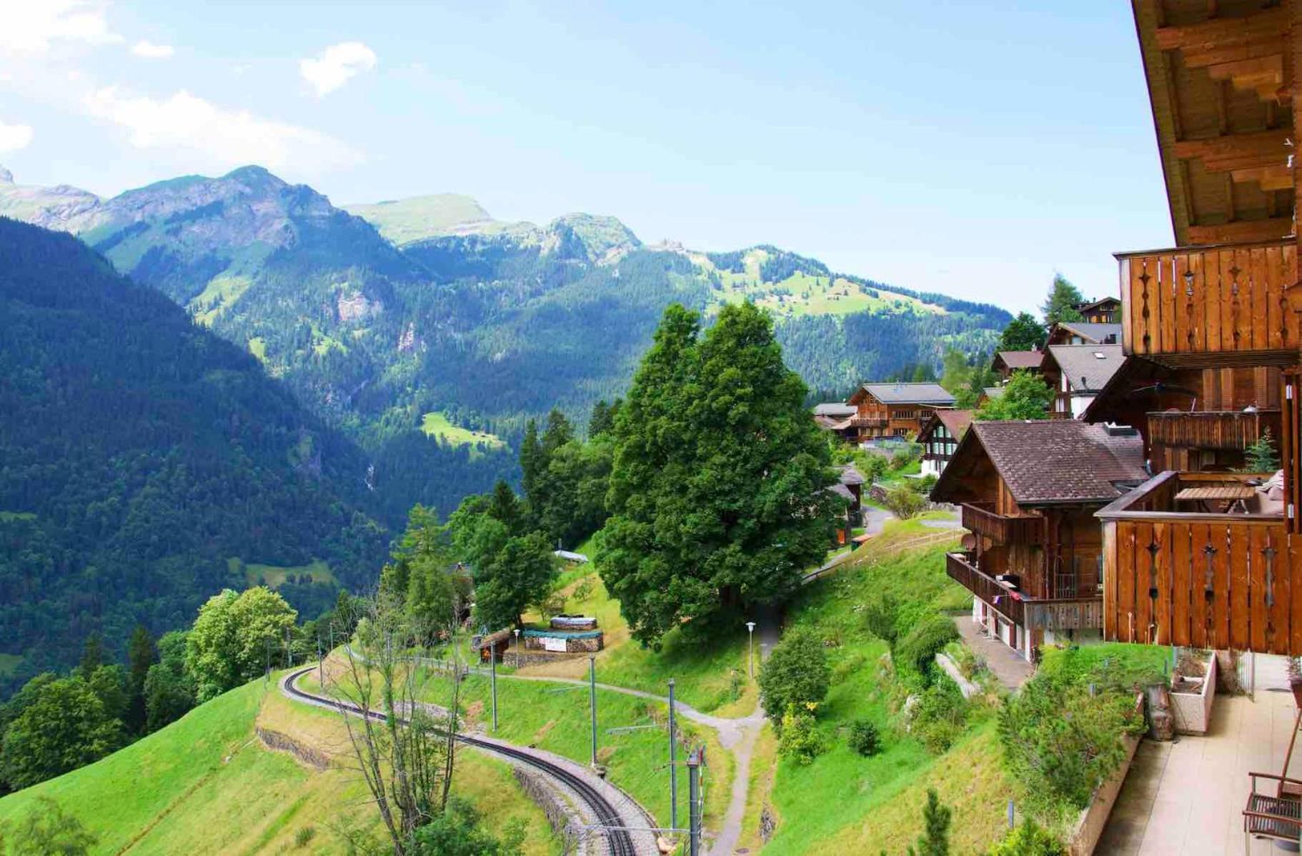 Holiday flat #1, Chalet Aberot, Wengen, Switzerland Exterior foto