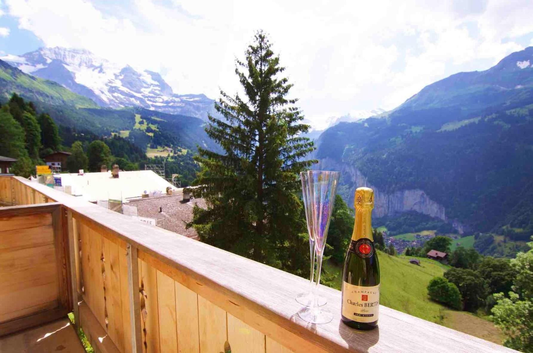 Holiday flat #1, Chalet Aberot, Wengen, Switzerland Exterior foto