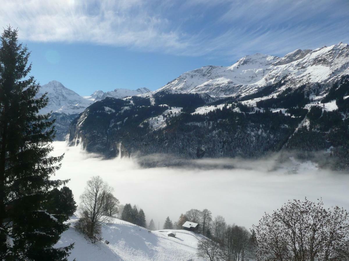 Holiday flat #1, Chalet Aberot, Wengen, Switzerland Exterior foto
